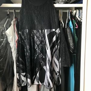 Black & white cocktail dress